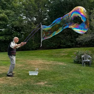 Residents had fun making bubbles on the East Lawn!