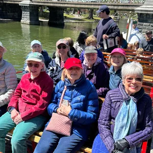 Our Residents are savoring spring with a visit to the Boston Public Garden.