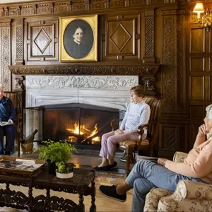 It’s snowy outside, but wonderfully warm and welcoming fireside at the BA!