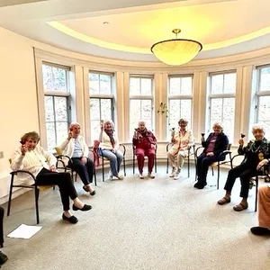 It’s a beautiful day at the BA as our resident bell ringers prepare for a concert. 🎵 What a joyous group! 🎶